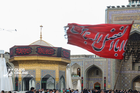 گزارش تصویری | آیین سنتی اذن عزا در حرم مطهر رضوی