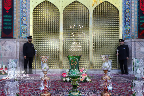 گزارش تصویری | آیین سنتی اذن عزا در حرم مطهر رضوی
