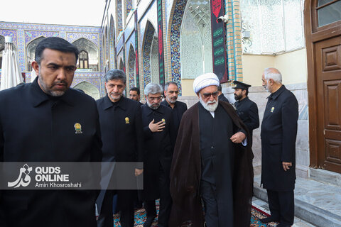 گزارش تصویری | آیین سنتی اذن عزا در حرم مطهر رضوی