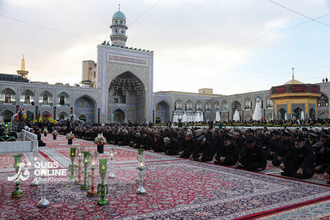 گزارش تصویری | آیین سنتی اذن عزا در حرم مطهر رضوی
