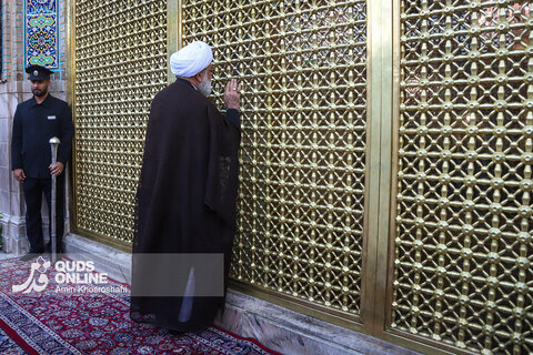 گزارش تصویری | آیین سنتی اذن عزا در حرم مطهر رضوی