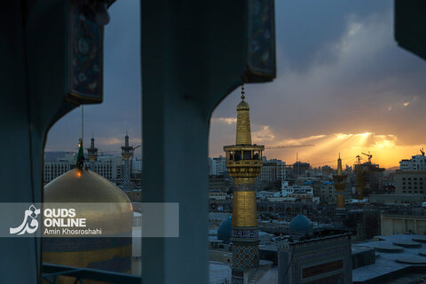گزارش تصویری | آیین سنتی اذن عزا در حرم مطهر رضوی