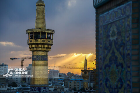 گزارش تصویری | آیین سنتی اذن عزا در حرم مطهر رضوی