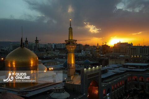 گزارش تصویری | آیین سنتی اذن عزا در حرم مطهر رضوی