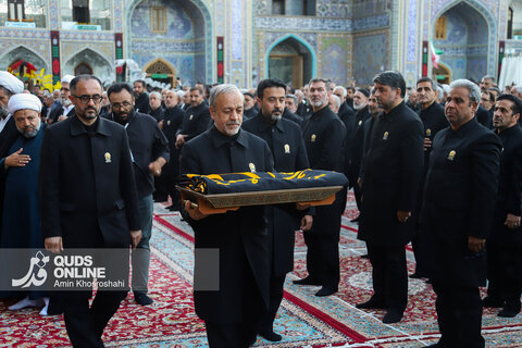 گزارش تصویری | آیین سنتی اذن عزا در حرم مطهر رضوی