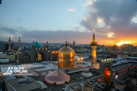 گزارش تصویری | آیین سنتی اذن عزا در حرم مطهر رضوی