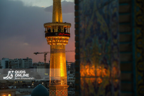 گزارش تصویری | آیین سنتی اذن عزا در حرم مطهر رضوی