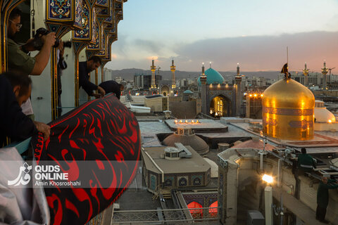 گزارش تصویری | آیین سنتی اذن عزا در حرم مطهر رضوی