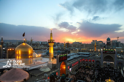 گزارش تصویری | آیین سنتی اذن عزا در حرم مطهر رضوی