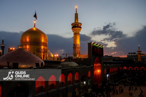 گزارش تصویری | آیین سنتی اذن عزا در حرم مطهر رضوی
