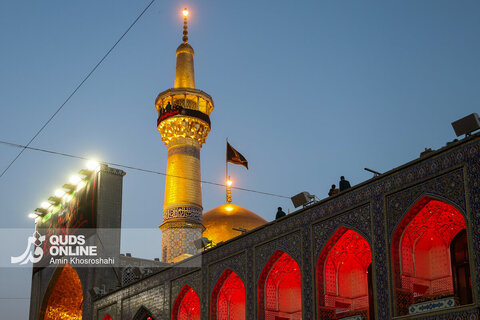 گزارش تصویری | آیین سنتی اذن عزا در حرم مطهر رضوی