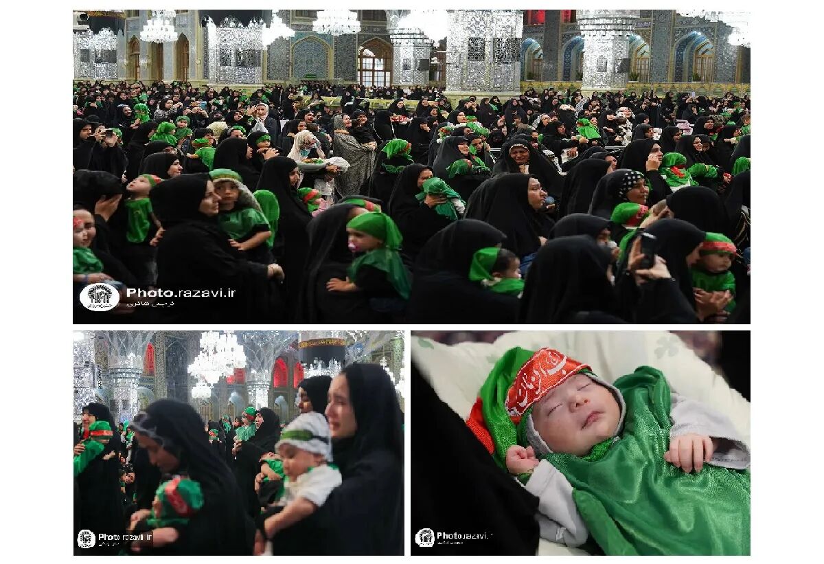 استقبال حرم مطهر از کوچک‌ترین عزاداران سیدالشهدا (ع)