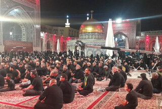 نخل‌گردانی فردوسی‌ها در جوار ضریح خورشید
