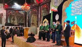 اجرای عزاداری سنتی اقوام همدان در صحن قدس