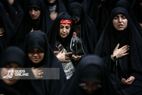 گزارش تصویری | اولین شب مراسم عزاداری ماه محرم در جوار محل عروج ملکوتی قائد شهید انقلاب