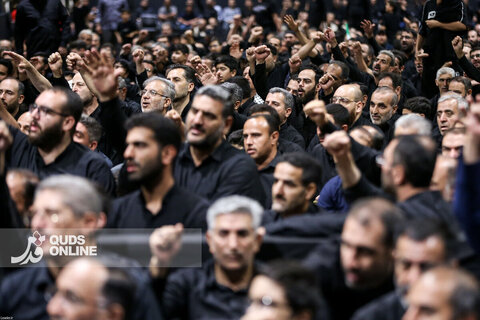 گزارش تصویری | اولین شب مراسم عزاداری ماه محرم در جوار محل عروج ملکوتی قائد شهید انقلاب
