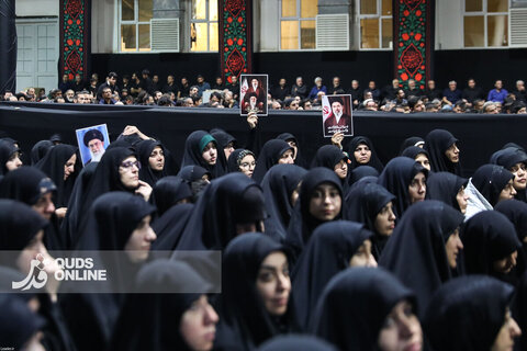 گزارش تصویری | اولین شب مراسم عزاداری ماه محرم در جوار محل عروج ملکوتی قائد شهید انقلاب