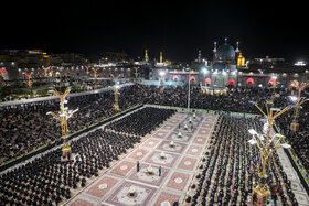 گزارش تصویری | آیین خطبه‌خوانی شب عاشورا در حرم مطهر رضوی