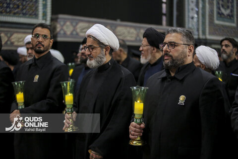 گزارش تصویری| آیین خطبه‌خوانی شب عاشورا در حرم مطهر رضوی