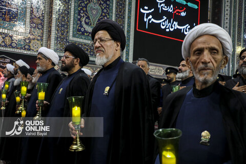 گزارش تصویری| آیین خطبه‌خوانی شب عاشورا در حرم مطهر رضوی