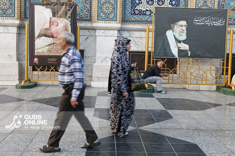 حال و هوای حرم مطهر رضوی شش روز مانده به تدفین پیکر قائد شهید