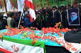 عکس | مراسم نمادین تشییع پیکر رهبر شهید انقلاب در نیجریه