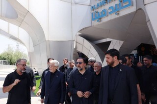 بازدید میدانی عارف از مراکز اسکان و درمان زائران مراسم تشییع رهبر شهید
