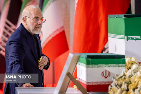 عکس | لحظاتی خاص از حضور سران قوا در مراسم ادای احترام به پیکر مطهر رهبر شهید انقلاب