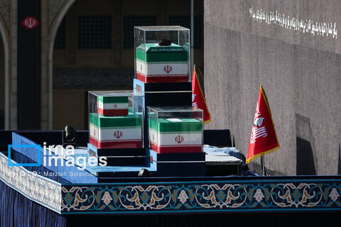 عکس | تصاویری از جایگاه قرارگیری پیکر مطهر رهبر شهید انقلاب در مصلی تهران