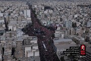 تصاویر هوایی از بدرقه تاریخی قائد شهید امت