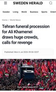 روایتی از انعکاس جهانی این روزهای تهران/ رسانه‌های آمریکایی، آیین تشییع پیکر امام شهید را چگونه دیدند؟