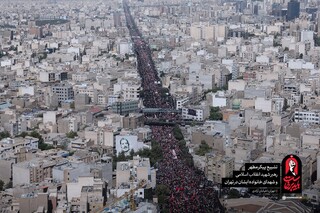 عکس | تصاویر هوایی از جمعیت حاضر در مراسم تشییع پیکر رهبر شهید انقلاب در تهران