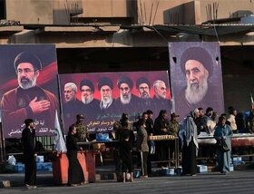 پیکر رهبر شهید وارد نجف شد
