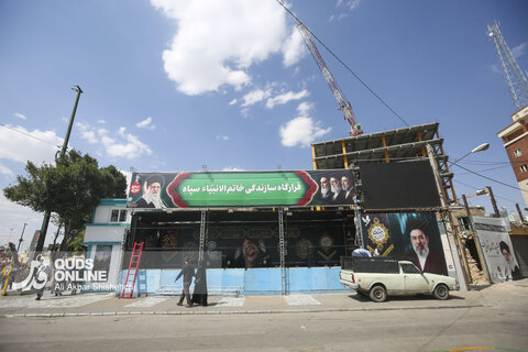 گوشه ای از آماده سازی مواکب خدمت رسان امام شهید در مشهد