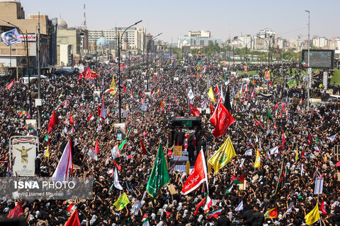 عکس | تشییع و وداع با پیکر مطهر رهبر شهید انقلاب در نجف