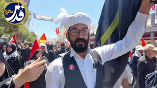 فیلم | اشک های هموطن سیستانی در مراسم تشییع رهبر شهید ایران در مشهد