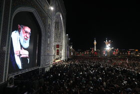 گزارش تصویری | اقامه نماز بر پیکر مطهر رهبر شهید انقلاب در حرم مطهر رضوی