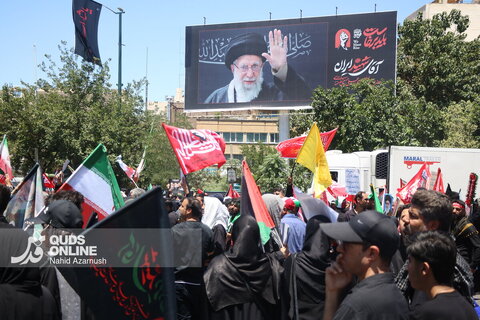 گزارش تصویری | مشهد ساعاتی پیش از آغاز مراسم تشییع پیکر مطهر رهبر شهید انقلاب