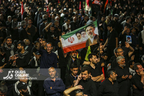 زبان پرچمها درمراسم تشییع قائد شهید انقلاب