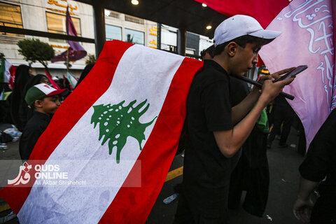 زبان پرچمها درمراسم تشییع قائد شهید انقلاب