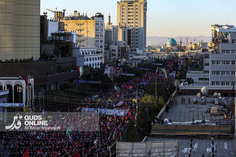 زبان پرچمها درمراسم تشییع قائد شهید انقلاب