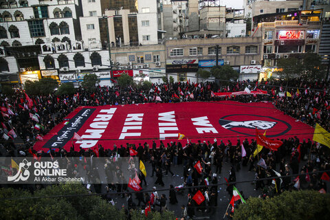 زبان پرچمها درمراسم تشییع قائد شهید انقلاب