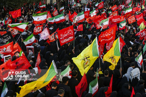 زبان پرچمها درمراسم تشییع قائد شهید انقلاب