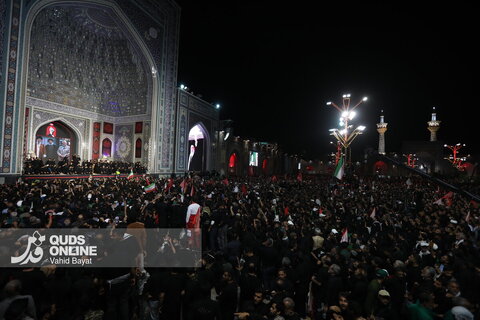گزارش تصویری | اقامه نماز بر پیکر مطهر رهبر شهید انقلاب در حرم مطهر رضوی - 1