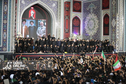گزارش تصویری | اقامه نماز بر پیکر مطهر رهبر شهید انقلاب در حرم مطهر رضوی - 1