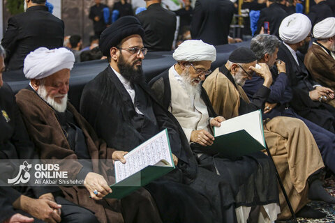 دومین شب اقامه عزای رهبر شهید در حرم مطهر امام رضا علیه السلام