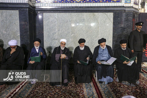 دومین شب اقامه عزای رهبر شهید در حرم مطهر امام رضا علیه السلام