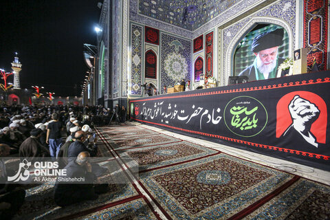 دومین شب اقامه عزای رهبر شهید در حرم مطهر امام رضا علیه السلام