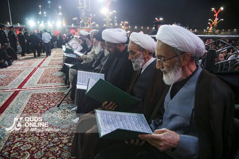 سومین شب اقامه عزای رهبر شهید در حرم مطهر امام رضا علیه السلام