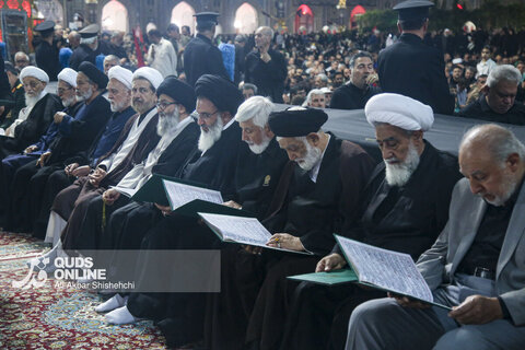 سومین شب اقامه عزای رهبر شهید در حرم مطهر امام رضا علیه السلام